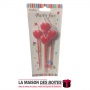 La Maison des Boîtes - Lot de 4 Bougies Cœurs Pailletées - Rose - Tunisie Meilleur Prix (Idée Cadeau, Gift Box, Décoration, Sout