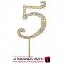 La Maison des Boîtes - Décoration de Gâteau Chiffres Doré Diamant Numéro 5 - Tunisie Meilleur Prix (Idée Cadeau, Gift Box, Décor