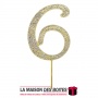 La Maison des Boîtes - Décoration de Gâteau Chiffres Doré Diamant Numéro 6 - Tunisie Meilleur Prix (Idée Cadeau, Gift Box, Décor