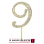 La Maison des Boîtes - Décoration de Gâteau Chiffres Doré Diamant Numéro 9 - Tunisie Meilleur Prix (Idée Cadeau, Gift Box, Décor