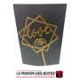 La Maison des Boîtes - Garniture à Gâteau en Acrylique Doré Miroir "Love " - Tunisie Meilleur Prix (Idée Cadeau, Gift Box, Décor