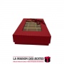 La Maison des Boîtes - Coffret Chocolat Rectangulaire de 18 Pièces-Rouge - Tunisie Meilleur Prix (Idée Cadeau, Gift Box, Décorat