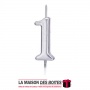 La Maison des Boîtes - Bougie Anniversaire Argent - Chiffre 1 - Tunisie Meilleur Prix (Idée Cadeau, Gift Box, Décoration, Souten