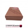 La Maison des Boîtes - Coffret Chocolat Rectangulaire de 18 Pièces-Rose Sable - Tunisie Meilleur Prix (Idée Cadeau, Gift Box, Dé