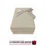 La Maison des Boîtes - Boite Cadeau pour Porte Clé  avec Couvercle -Ecru - (7.5x4.5x2.5) - Tunisie Meilleur Prix (Idée Cadeau, G