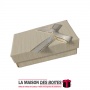 La Maison des Boîtes - Boite Cadeau pour Porte Clé  avec Couvercle -Ecru - (7.5x4.5x2.5) - Tunisie Meilleur Prix (Idée Cadeau, G