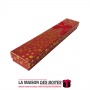 La Maison des Boîtes - Boite Cadeau de Bijou en Papier-Peint (21x4x2.3cm)- Rouge - Tunisie Meilleur Prix (Idée Cadeau, Gift Box,