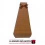 La Maison des Boîtes - Boite Cadeau de Bijou en Papier-Peint (21x4x2.3cm) - Marron - Tunisie Meilleur Prix (Idée Cadeau, Gift Bo
