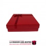 La Maison des Boîtes - Boite Cadeau Rectangulaire de Bijou avec Couvercle  (15.5x11.5x3cm) - Rouge - Tunisie Meilleur Prix (Idée