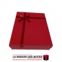 La Maison des Boîtes - Boite Cadeau Rectangulaire de Bijou avec Couvercle  (15.5x11.5x3cm) - Rouge - Tunisie Meilleur Prix (Idée