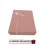 La Maison des Boîtes - Boite Cadeau Rectangulaire de Bijou avec Couvercle  (15.5x11.5x3cm) - Rose - Tunisie Meilleur Prix (Idée 