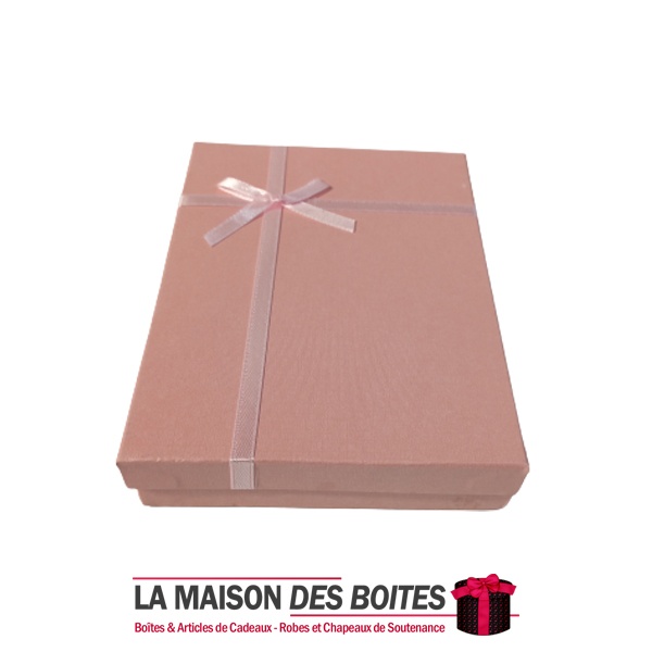 Boite Cadeau Rectangulaire de Bijou avec Couvercle (15.5x11.5x3cm) - Rouge