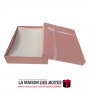 La Maison des Boîtes - Boite Cadeau Rectangulaire de Bijou avec Couvercle  (15.5x11.5x3cm) - Rose - Tunisie Meilleur Prix (Idée 