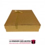 La Maison des Boîtes - Boite Cadeau Rectangulaire de Bijou avec Couvercle  (15.5x11.5x3cm) - Gold Métallique - Tunisie Meilleur 