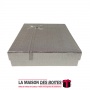 La Maison des Boîtes - Boite Cadeau Rectangulaire de Bijou avec Couvercle  (15.5x11.5x3cm) - Argent Métallique - Tunisie Meilleu