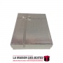 La Maison des Boîtes - Boite Cadeau Rectangulaire de Bijou avec Couvercle  (15.5x11.5x3cm) - Argent Métallique - Tunisie Meilleu
