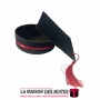La Maison des Boîtes - Boîte en Daim Cylindrique pour Soutenance - Noir -(12x12x4cm) - Tunisie Meilleur Prix (Idée Cadeau, Gift 