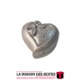 La Maison des Boîtes - Boite Cadeau à Bague Forme de cœur  - Argent - (5x4.5x3cm) - Tunisie Meilleur Prix (Idée Cadeau, Gift Box