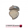 La Maison des Boîtes - Boite Cadeau à Bague Forme de cœur  - Argent - (5x4.5x3cm) - Tunisie Meilleur Prix (Idée Cadeau, Gift Box
