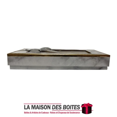 La Maison des Boîtes - Coffret Chocolat Rectangulaire de 18 Pièces-Granite Gris - Tunisie Meilleur Prix (Idée Cadeau, Gift Box, 