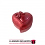 La Maison des Boîtes - Boite Cadeau à Bague Forme de cœur  - Rouge - (5x4.5x3cm) - Tunisie Meilleur Prix (Idée Cadeau, Gift Box,