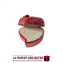 La Maison des Boîtes - Boite Cadeau à Bague Forme de cœur  - Rouge - (5x4.5x3cm) - Tunisie Meilleur Prix (Idée Cadeau, Gift Box,