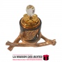 La Maison des Boîtes - Encensoir à Charbon avec Couvercle Diamant -Céramique Noir & Doré - Tunisie Meilleur Prix (Idée Cadeau, G