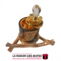La Maison des Boîtes - Encensoir à Charbon avec Couvercle Diamant -Céramique Noir & Doré - Tunisie Meilleur Prix (Idée Cadeau, G