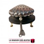 La Maison des Boîtes - Encensoir à Charbon Métal sous Forme de Coquillage - Argent & Noir - Tunisie Meilleur Prix (Idée Cadeau, 