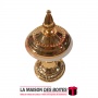 La Maison des Boîtes - Encensoir à Charbon Métallique avec Couvercle Doré - Tunisie Meilleur Prix (Idée Cadeau, Gift Box, Décora