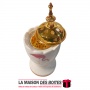 La Maison des Boîtes - Encensoir à Charbon Sous Forme de Vase Céramique - Blanc & Doré - Tunisie Meilleur Prix (Idée Cadeau, Gif