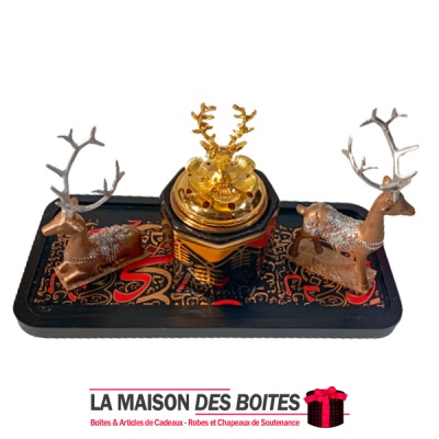 La Maison des Boîtes - Encensoir à Charbon en Forme de Cerf - Décoration de 4 pièces - Tunisie Meilleur Prix (Idée Cadeau, Gift 