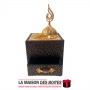 La Maison des Boîtes - Encensoir à Charbon Sous Forme d'Armoire Traditionnelle avec Étagère - Noir &Doré - Tunisie Meilleur Prix