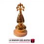 La Maison des Boîtes - Encensoir à Charbon Métallique Doré sur Socle en Bois - Tunisie Meilleur Prix (Idée Cadeau, Gift Box, Déc