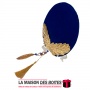 La Maison des Boîtes - Éventail à Main en Velours pour Mariage - Bleu - Tunisie Meilleur Prix (Idée Cadeau, Gift Box, Décoration