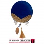 La Maison des Boîtes - Éventail à Main en Velours pour Mariage - Bleu - Tunisie Meilleur Prix (Idée Cadeau, Gift Box, Décoration