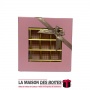 La Maison des Boîtes - Coffret Chocolat de 25 Pièces -Carré Rose - Tunisie Meilleur Prix (Idée Cadeau, Gift Box, Décoration, Sou