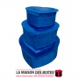 La Maison des Boîtes - Lot de 3 Boîtes Cadeaux Sous Forme de Cœur avec Couvercle - Bleu - Tunisie Meilleur Prix (Idée Cadeau, Gi