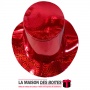 La Maison des Boîtes - Chapeau Carton Canotier Métallisé pour Fête Noël - Rouge - Tunisie Meilleur Prix (Idée Cadeau, Gift Box, 