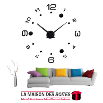 La Maison des Boîtes - Diy Horloge Géante Murale 3D - Tunisie Meilleur Prix (Idée Cadeau, Gift Box, Décoration, Soutenance, Boul