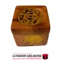 La Maison des Boîtes - Encensoir à Charbon Carré en Céramique & Métallique couleur de Bois - Tunisie Meilleur Prix (Idée Cadeau,