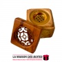 La Maison des Boîtes - Encensoir à Charbon Carré en Céramique & Métallique couleur de Bois - Tunisie Meilleur Prix (Idée Cadeau,