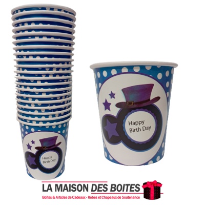 La Maison des Boîtes - 20 Gobelets Jetables pour  L'anniversaire - thème Magicien - Tunisie Meilleur Prix (Idée Cadeau, Gift Box
