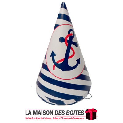 La Maison des Boîtes - 6 Chapeaux en Carton d'Anniversaire - Thème Marin - Tunisie Meilleur Prix (Idée Cadeau, Gift Box, Décorat