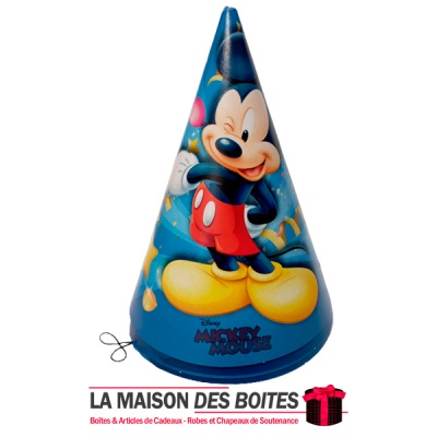 La Maison des Boîtes - 6 Chapeaux en Carton d'Anniversaire - Thème Mickey Mousse - Tunisie Meilleur Prix (Idée Cadeau, Gift Box,