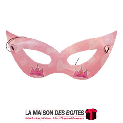 La Maison des Boîtes - 6 Masques en Carton d'Anniversaire - Thème Petite Princesse - Tunisie Meilleur Prix (Idée Cadeau, Gift Bo