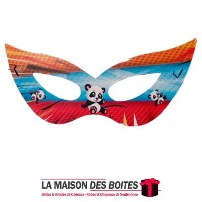 La Maison des Boîtes - 6 Masques en Carton d'Anniversaire - Thème Panda - Tunisie Meilleur Prix (Idée Cadeau, Gift Box, Décorati