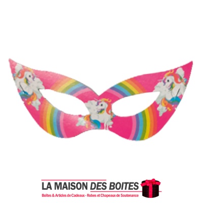 La Maison des Boîtes - 6 Masques en Carton d'Anniversaire - Thème Licorne - Tunisie Meilleur Prix (Idée Cadeau, Gift Box, Décora