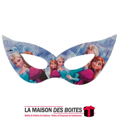 La Maison des Boîtes - 6 Masques en Carton d'Anniversaire - Thème Reine des Neiges - Tunisie Meilleur Prix (Idée Cadeau, Gift Bo
