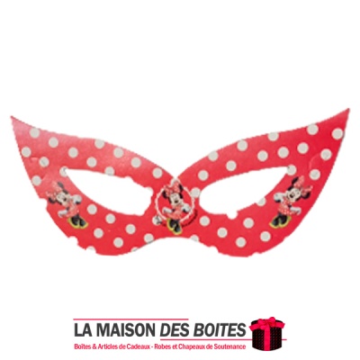 La Maison des Boîtes - 6 Masques en Carton d'Anniversaire - Thème Minnie Mousse - Tunisie Meilleur Prix (Idée Cadeau, Gift Box, 